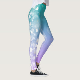 Abstrakte Pastelle und Herz Leggings
