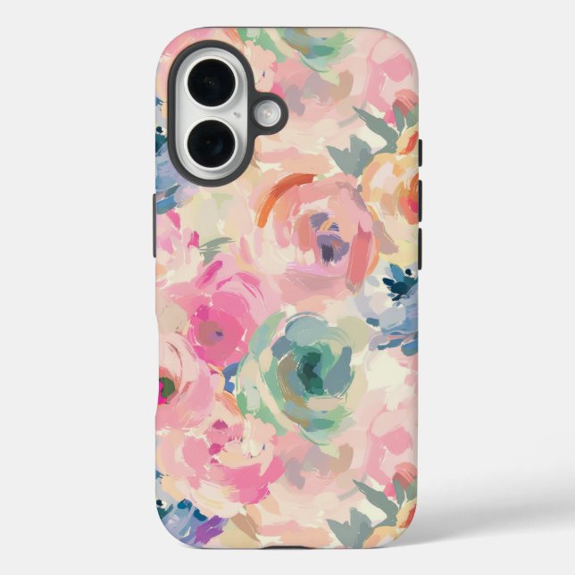 Abstrakte Pastellfarben Blume Blumenmuster Case-Mate iPhone Hülle (Rückseite)
