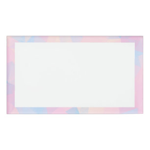 Abstrakte Pastellfarben mit niedrigem Poly-Hinterg Namenschild