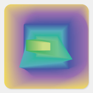 abstrakte Pastellfarben Quadratischer Aufkleber