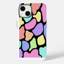 Abstrakte Pastellfarben Telefongehäuse (schwarz)