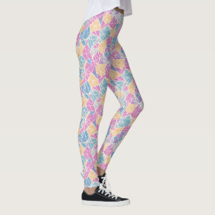 Abstrakte, pastellfarbene Formen Leggings
