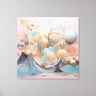 Abstrakte pastellgeometrische Gestaltung Leinwanddruck