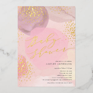 Abstrakte Pastellkreise Folie Baby Shower Folie Ei Folieneinladung