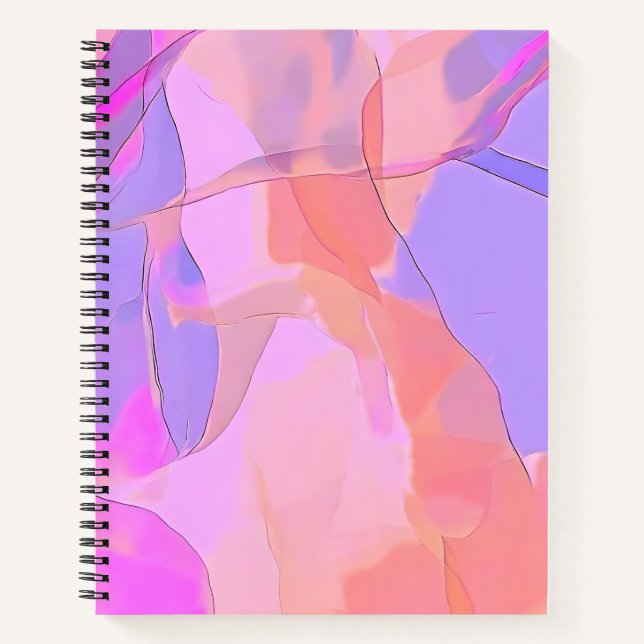 Abstrakte Pastellschichten Notizbuch (Vorderseite)