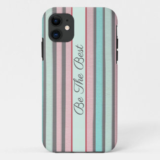 Abstrakte Pastellstreifen iPhone Case