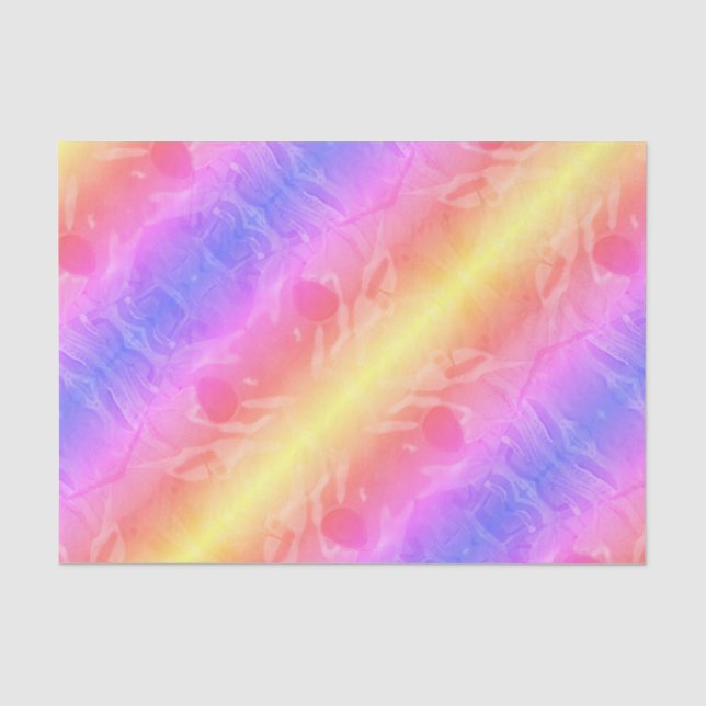 abstrakte Pastellstreifen Seidenpapier (Vorderseite)