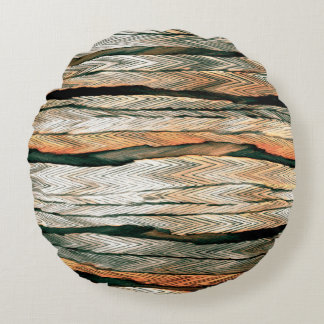 Abstrakte Pastelltöne farbneutrale Go-Mela Rundes Kissen