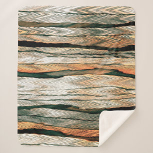 Abstrakte Pastelltöne farbneutrale Go-Mela Sherpadecke