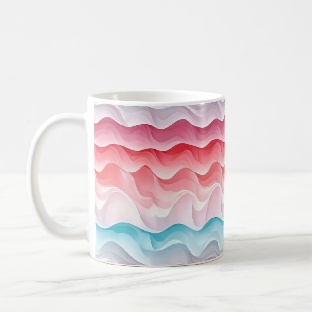 Abstrakte Pastelwelle Kaffeetasse (Links)