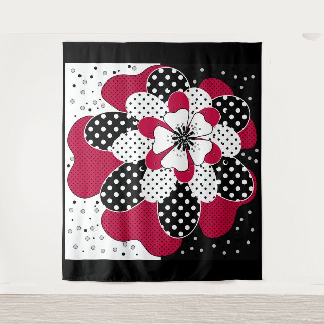 Abstrakte Patchwork-Patches Wandteppich (Vorderseite)