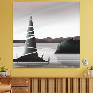 Abstrakte Pazifikküste Minimale Kunst Leinwanddruck