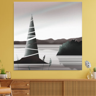 Abstrakte Pazifikküste Minimale Kunst Leinwanddruck