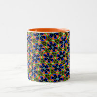 Abstrakte Peacock Feathers Muster Tasse