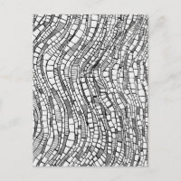 Abstrakte Pen-&-Tinte-Geometrische-Rechtecke-Postk