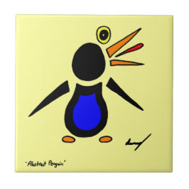 Abstrakte Penguin-Fliese - Gelb Fliese