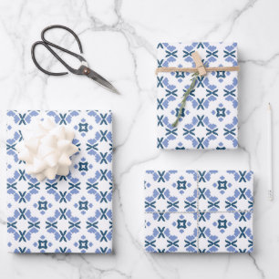 Abstrakte Petals Muster Geschenkpapier Set