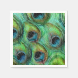 Abstrakte Pfauenfeathers Serviette
