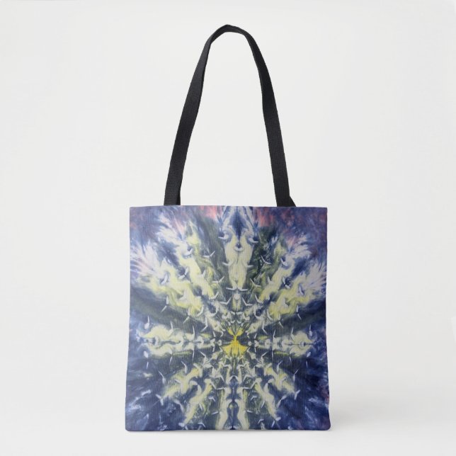 Abstrakte Pfauenfeathers Tote Tasche (Vorderseite)