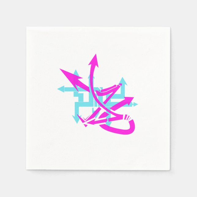 Abstrakte Pfeile Napkins Serviette (Vorderseite)