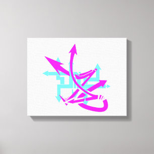 Abstrakte Pfeile überzogene Canvas Leinwanddruck