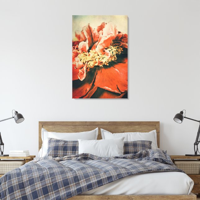 Abstrakte Pfingstrose Leinwanddruck (Insitu (Schlafzimmer))