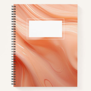 Abstrakte Pfirsichflüssigkeit Notizbuch