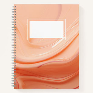 Abstrakte Pfirsichflüssigkeit Notizbuch