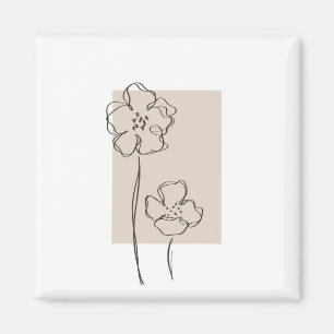 Abstrakte Pflanze Magnet