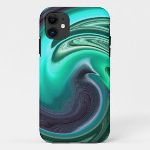 Abstrakte Pflaumentaube im Fall Aqua iPhone 5 11 Hülle
