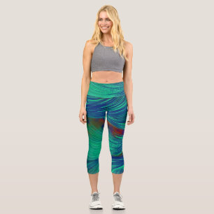 abstrakte Phoenix Feathers Capri Leggings