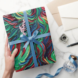 Abstrakte Phoenix-Juwel-Flügel-Verpackungspapier Geschenkpapier