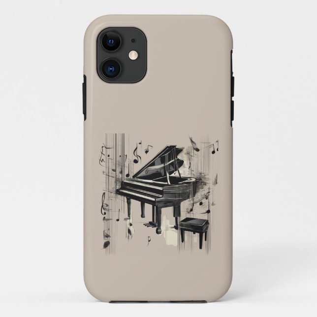 Abstrakte Piano Art Case-Mate iPhone Hülle (Rückseite)
