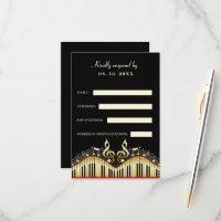 Abstrakte Piano-RSVP-Karte