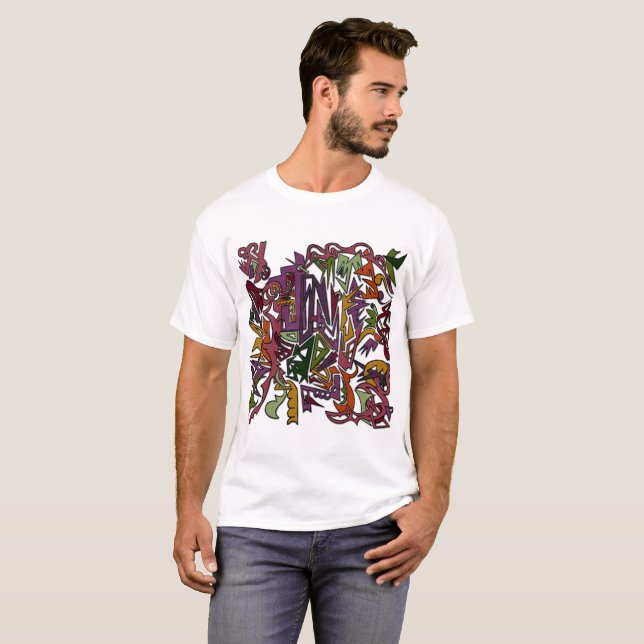 Abstrakte Picasso-Art T-Shirt (Vorne ganz)