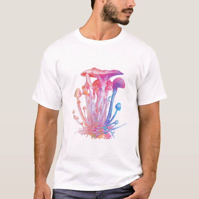 Abstrakte Pilze in Wasserfarbe T-Shirt (Vorderseite)