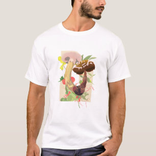 Abstrakte Pilze in Wasserfarbe T-Shirt