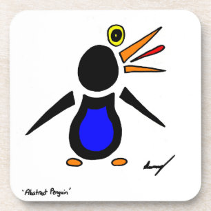 Abstrakte Pinguin-Untersetzer - Set von 6 Jahren Getränkeuntersetzer