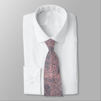 Abstrakte Pink Graue Web-Tie-Dye Krawatte