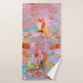 Abstrakte PINK- UND BLAUENBILDUNG Badehandtuch