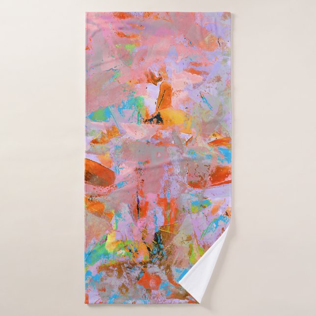 Abstrakte PINK- UND BLAUENBILDUNG Badehandtuch (Badehandtuch)