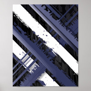 Abstrakte Pinselstreifen Poster