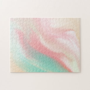 Abstrakte Pinselstriche Candy Farbverlauf Ombre Puzzle