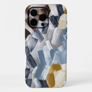 Abstrakte Pinselstriche in neutralen und erdigen T iPhone 16 Pro Max Hülle
