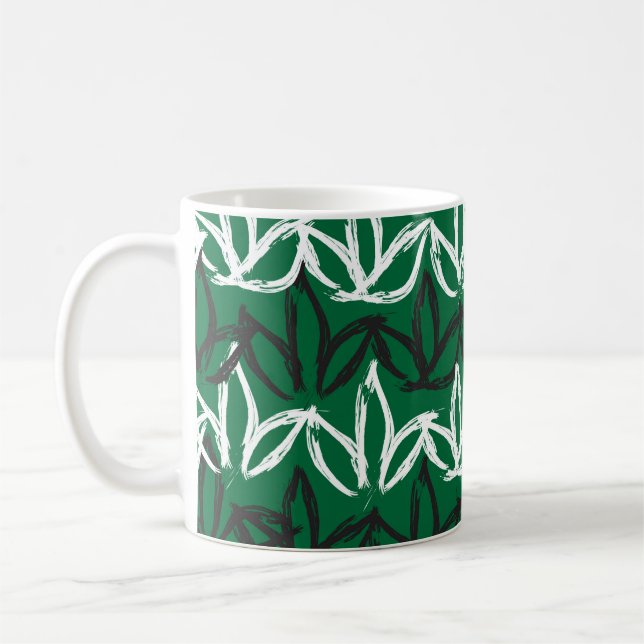 Abstrakte Pinselstriche Nahtlose Muster, Muster Kaffeetasse (Links)
