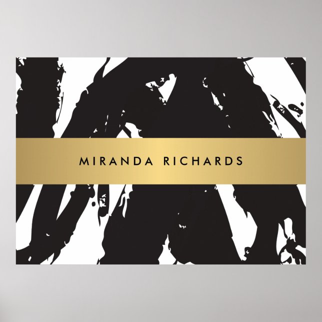 Abstrakte Pinselstriche Poster II (Vorne)