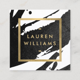 Abstrakte Pinselstriche Quadratische Visitenkarte