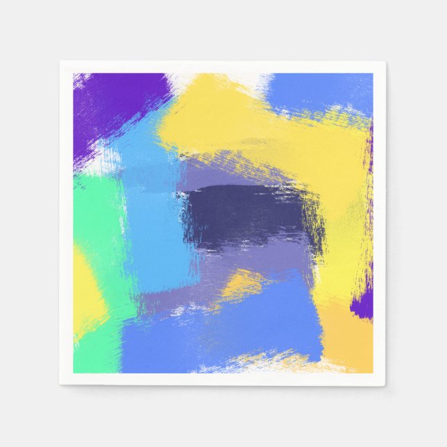 Abstrakte Pinselstriche Serviette (Vorderseite)