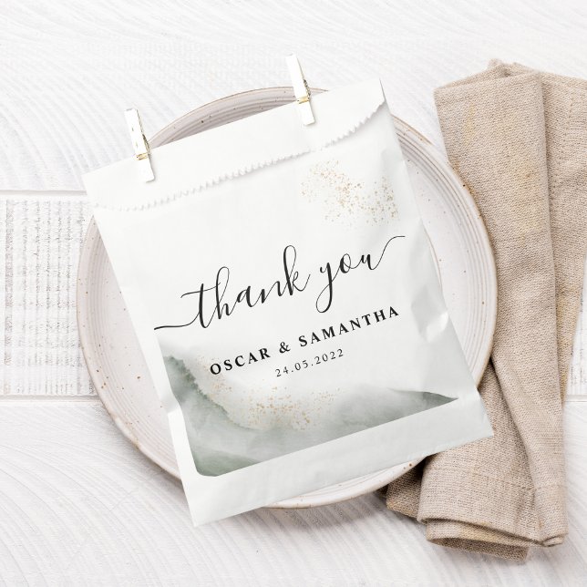 Abstrakte Pinselstriche und goldfarbene Pinselstri Geschenktütchen (Von Creator hochgeladen)