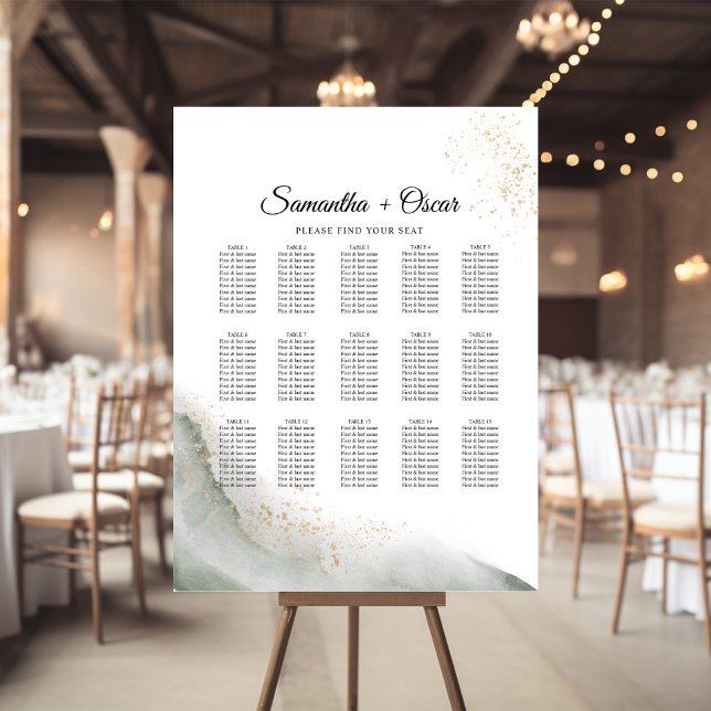 Abstrakte Pinselstriche und goldfarbene Pinselstri Poster (Von Creator hochgeladen)